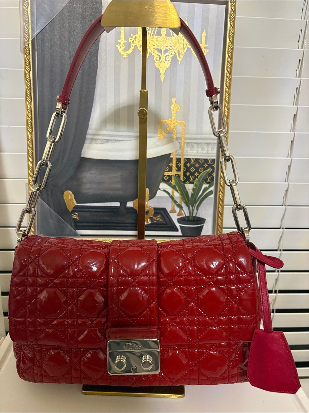 Christian Dior Red ❤️Cannage Leather Miss Dior Shoulder Bag-Beautiful